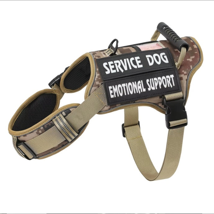 USLOCAL Tactical Dog Harness No-Pull Adjustable Reflective Vest with Control Handle for Walking & Training