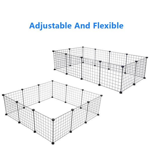 Iron Mesh Fence Panels (12 Pieces) – Strong Metal Fencing Set