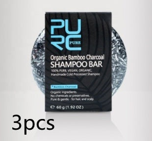 Handmade Bamboo Charcoal Shampoo Bar – Natural Soap-Free Hair Cleanser