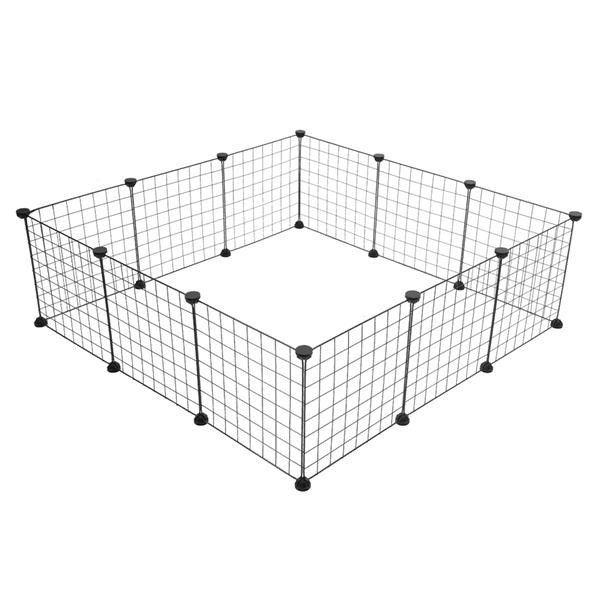 Iron Mesh Fence Panels (12 Pieces) – Strong Metal Fencing Set