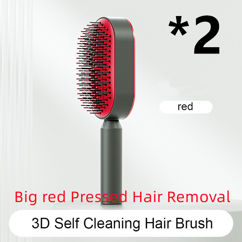 Self-Cleaning Hair Brush – Scalp Massage & Anti-Static Comb