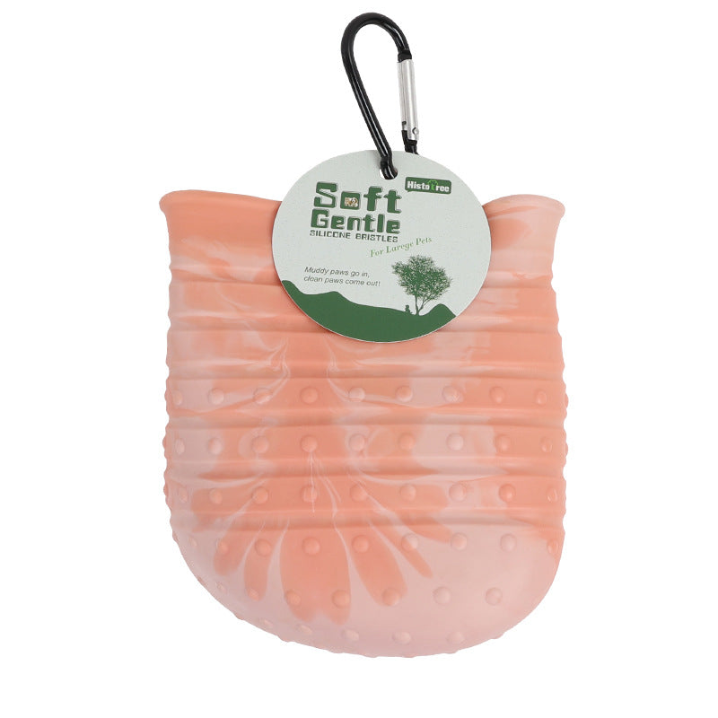 2-in-1 Dog Paw Cleaner Cup – Soft Pet Foot Washing Brush, Portable Paw Cleaning Bucket for Dogs