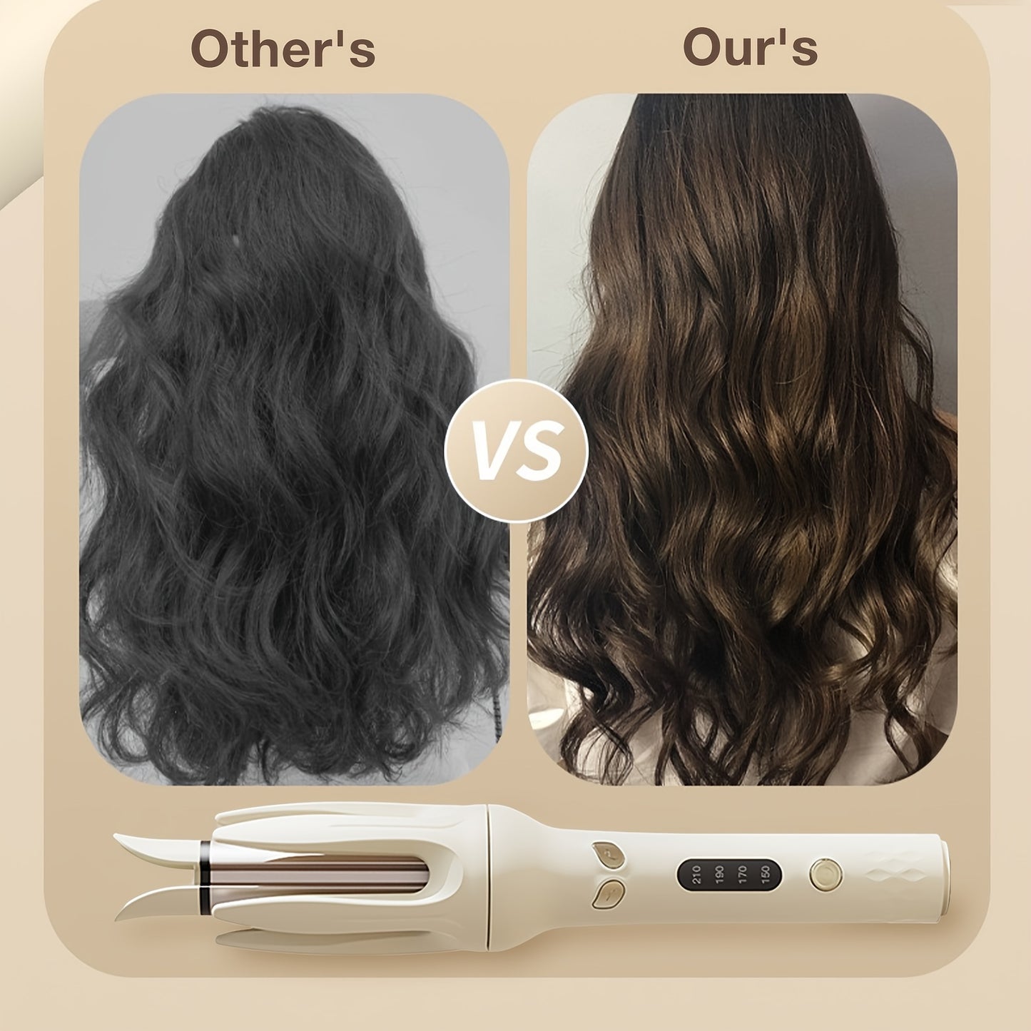 Automatic 28mm Hair Curler – 4 Heat Settings, Negative Ion, Smart Timer & Auto Shut-Off