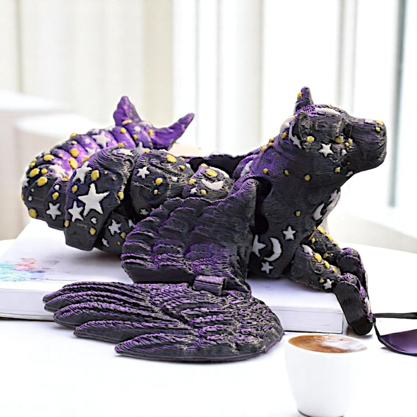 Cosmic Dragon Sci-Fi Ornament – Exquisite Space-Style Decorative Sculpture