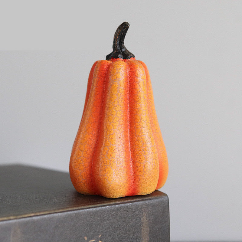 Halloween Pumpkin LED Lantern – Resin Luminous Simulation Candle Lamp