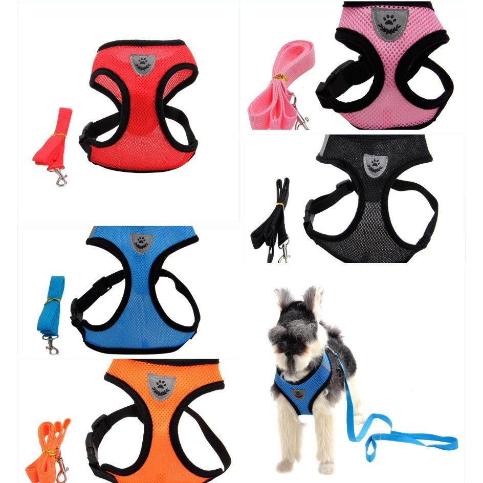 Luxury Multi-Color Dog Harness – Stylish & Comfortable Pet Gear