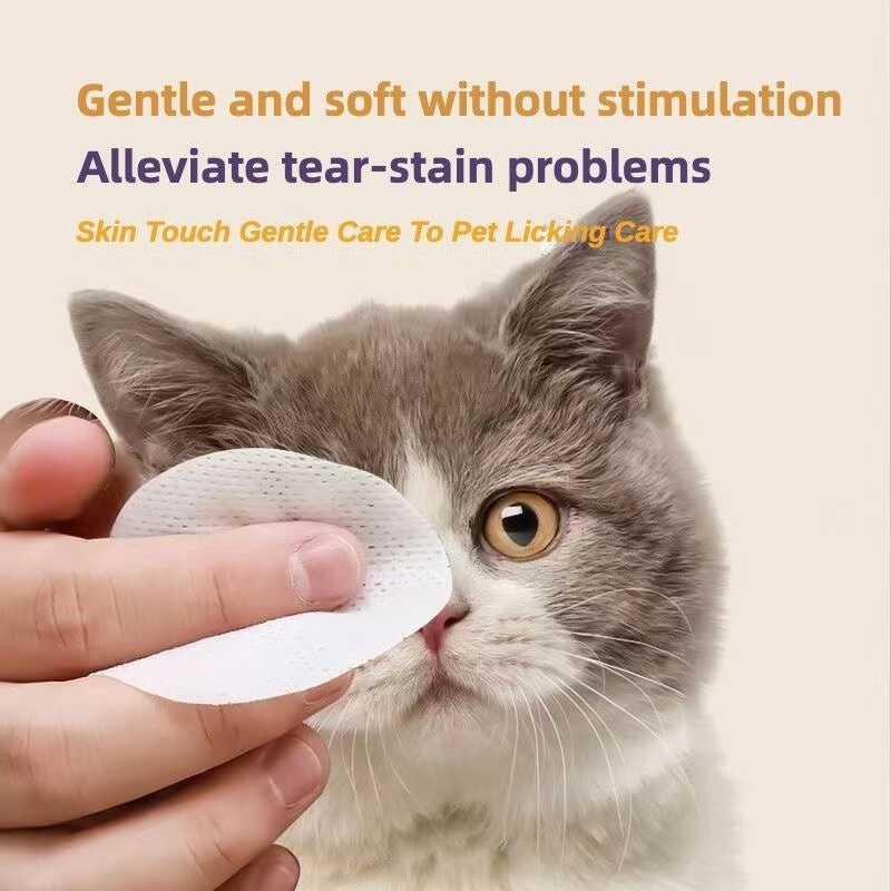 Pet Eye Wipes – 200 Gentle Wipes for Dogs & Cats | Tear Stain & Eye Cleaning