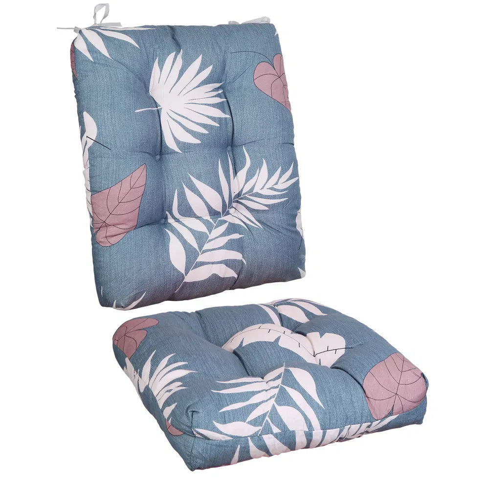Waterproof Rocking Chair Cushion Set – Upper & Lower Back Seat Pads with Non-Slip Ties