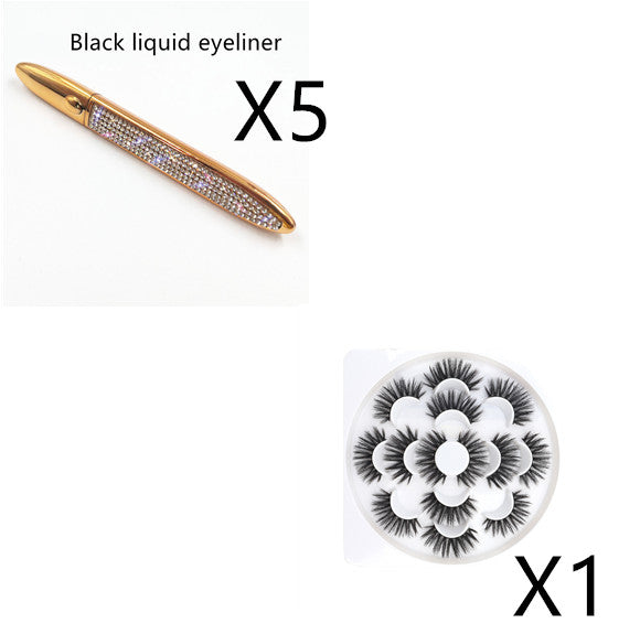 Multicolor Self-Adhesive Eyeliner with False Eyelashes – Easy, Long-Lasting Eye Makeup