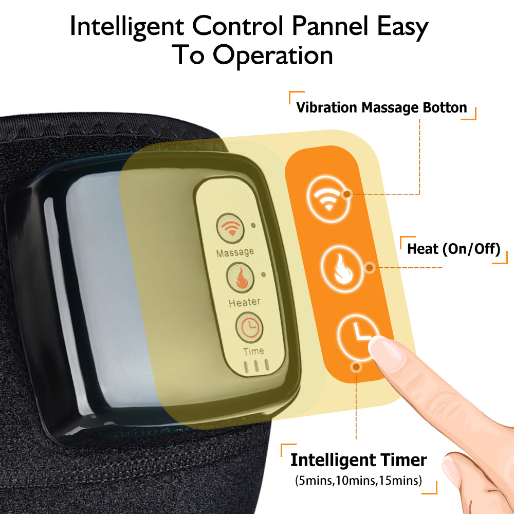 Infrared Heated Knee & Elbow Massager Wrap – Vibration Pain Relief Support