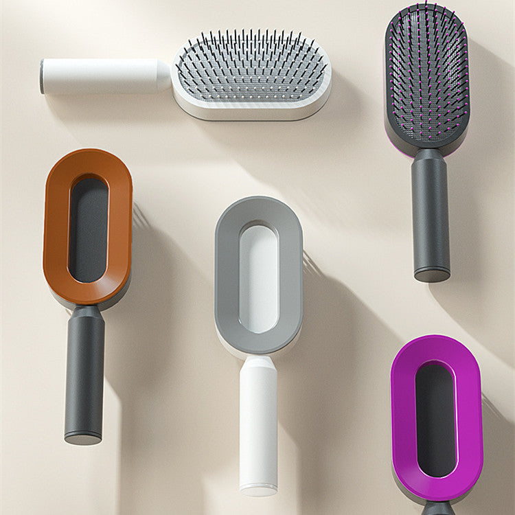 Self-Cleaning Hair Brush – Scalp Massage & Anti-Static Comb