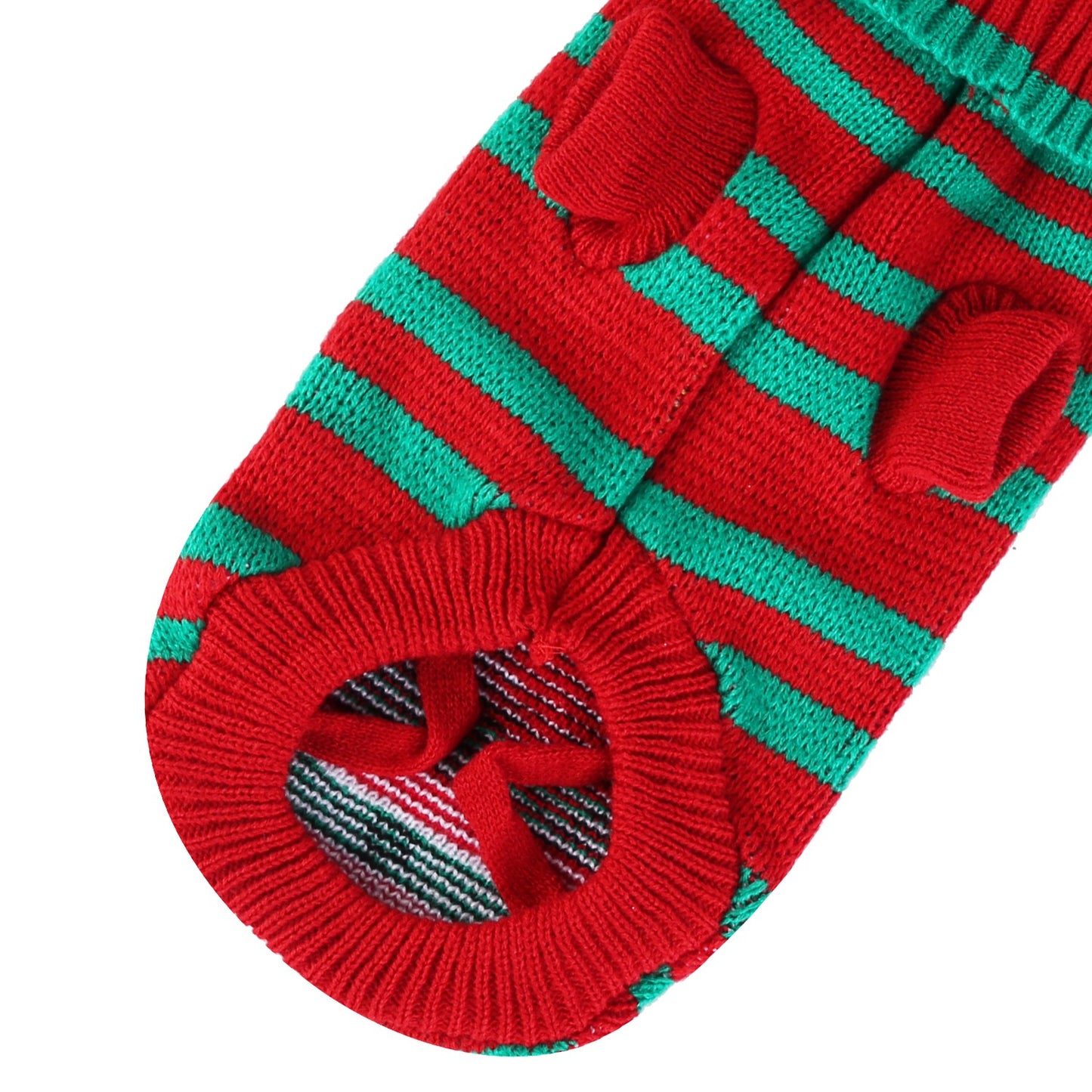 Pet Christmas Turtleneck Sweater – 2 Patterns, 4 Sizes for Dogs & Cats | Snowman & Stripes Holiday Costume