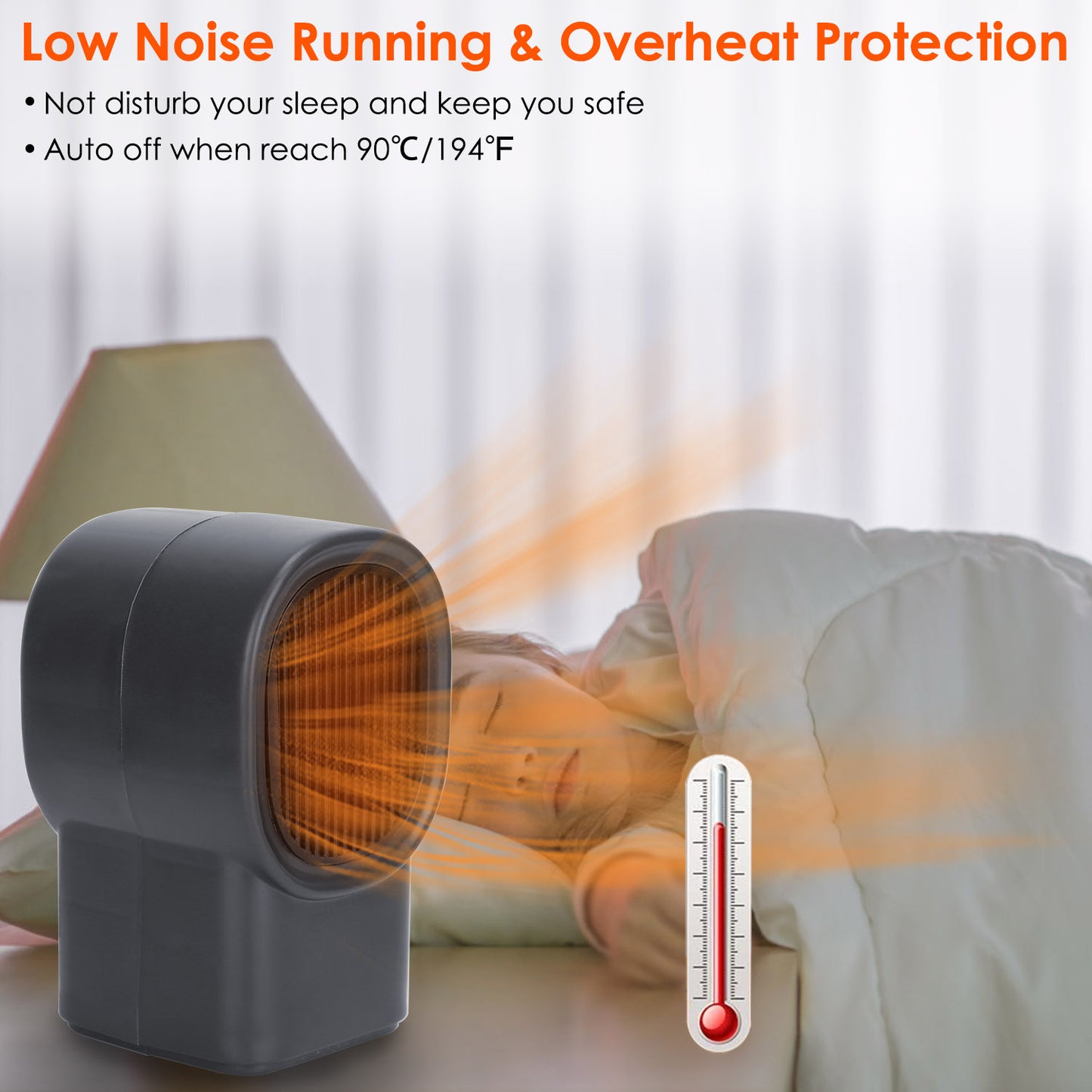 400W Portable Mini Desktop Space Heater Personal Small Heater