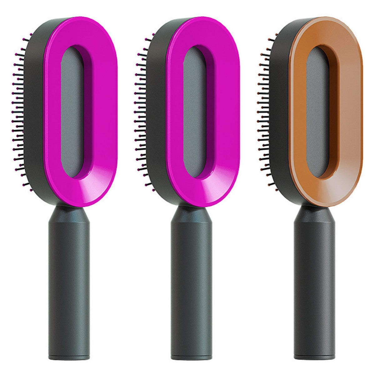 Self-Cleaning Hair Brush – Scalp Massage & Anti-Static Comb