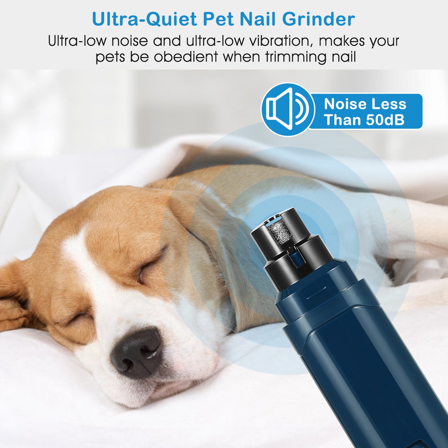 Pet Nail Grinder – 2 Speeds USB Rechargeable for Dogs & Cats