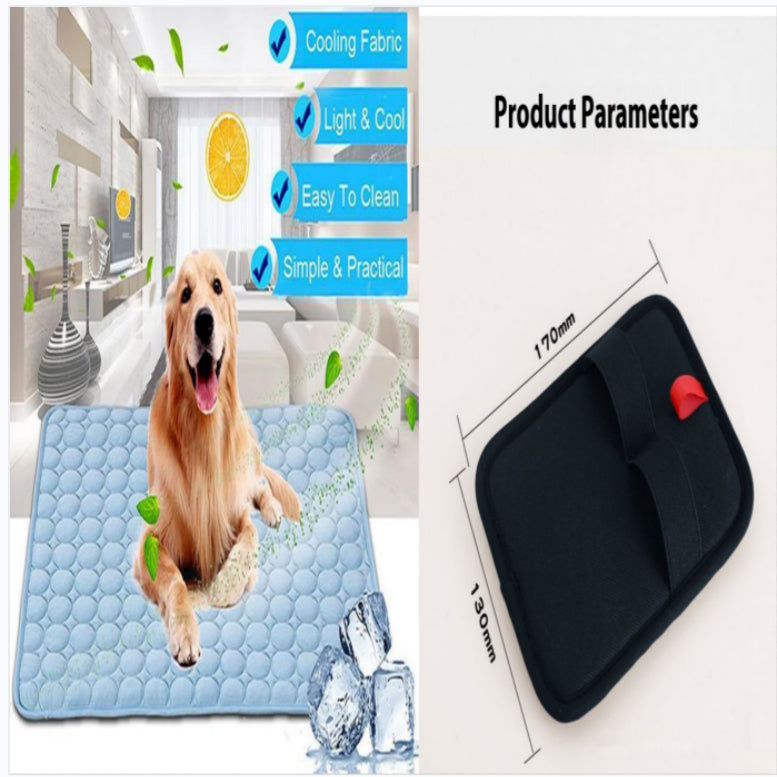 “Cooling Ice Silk Pet Bed – Summer Pad for Dogs & Cats”