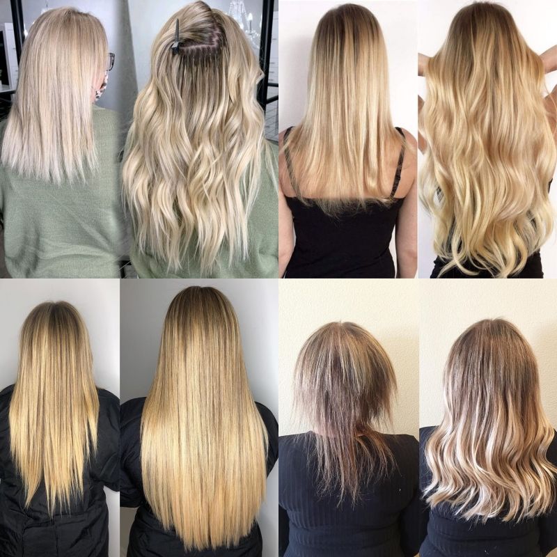 20” Double Drawn Virgin Human Hair Extensions – Invisible Skin Weft, 50g