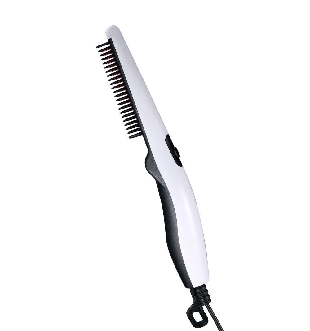 Men’s Beard & Hair Straightening Hot Comb – Negative Ion Styling Brush