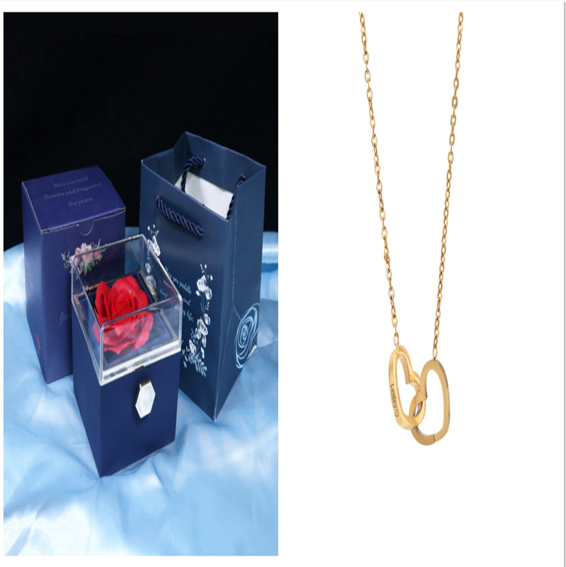 Rotating Soap Flower Rose Gift Box – Creative Jewelry & Valentine’s Day Gift for Women