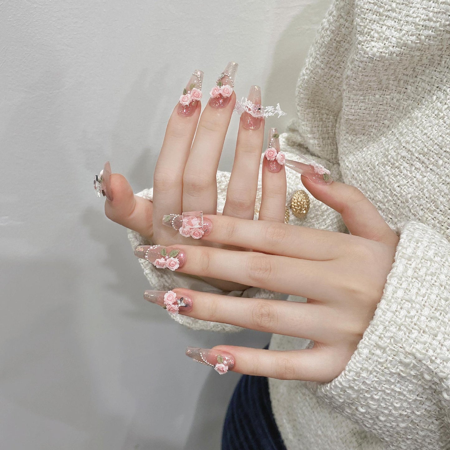 Handmade UV Gel Nail Beauty Patches – Semi-Cured Nail Wraps, Salon Finish, Long-Lasting Glossy Manicure Stickers