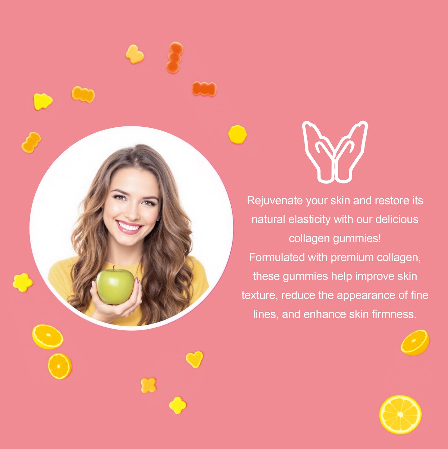 Collagen Peptide Gummies for Hair, Skin & Nails – Hydrolyzed Collagen Supplement with Biotin & Vitamin C