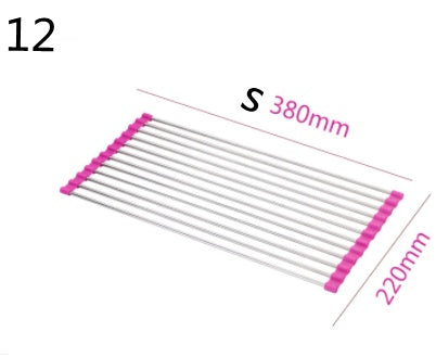 Folding Kitchen Sink Rack – Stainless Steel Dish Drying & Drain Organizer
