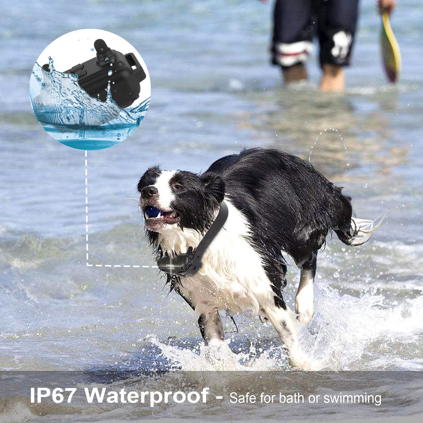 Remote Dog Training Collar IP67 Waterproof Rechargeable Pet Trainer 875 Yard Long Range 4 Modes Adjustable Levels 300mAh Battery