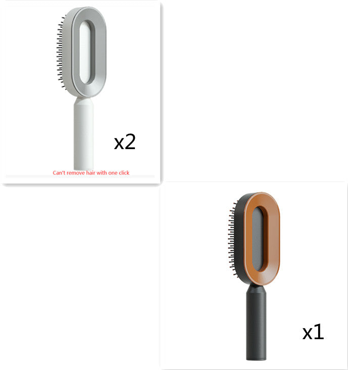 Self-Cleaning Hair Brush – Scalp Massage & Anti-Static Comb