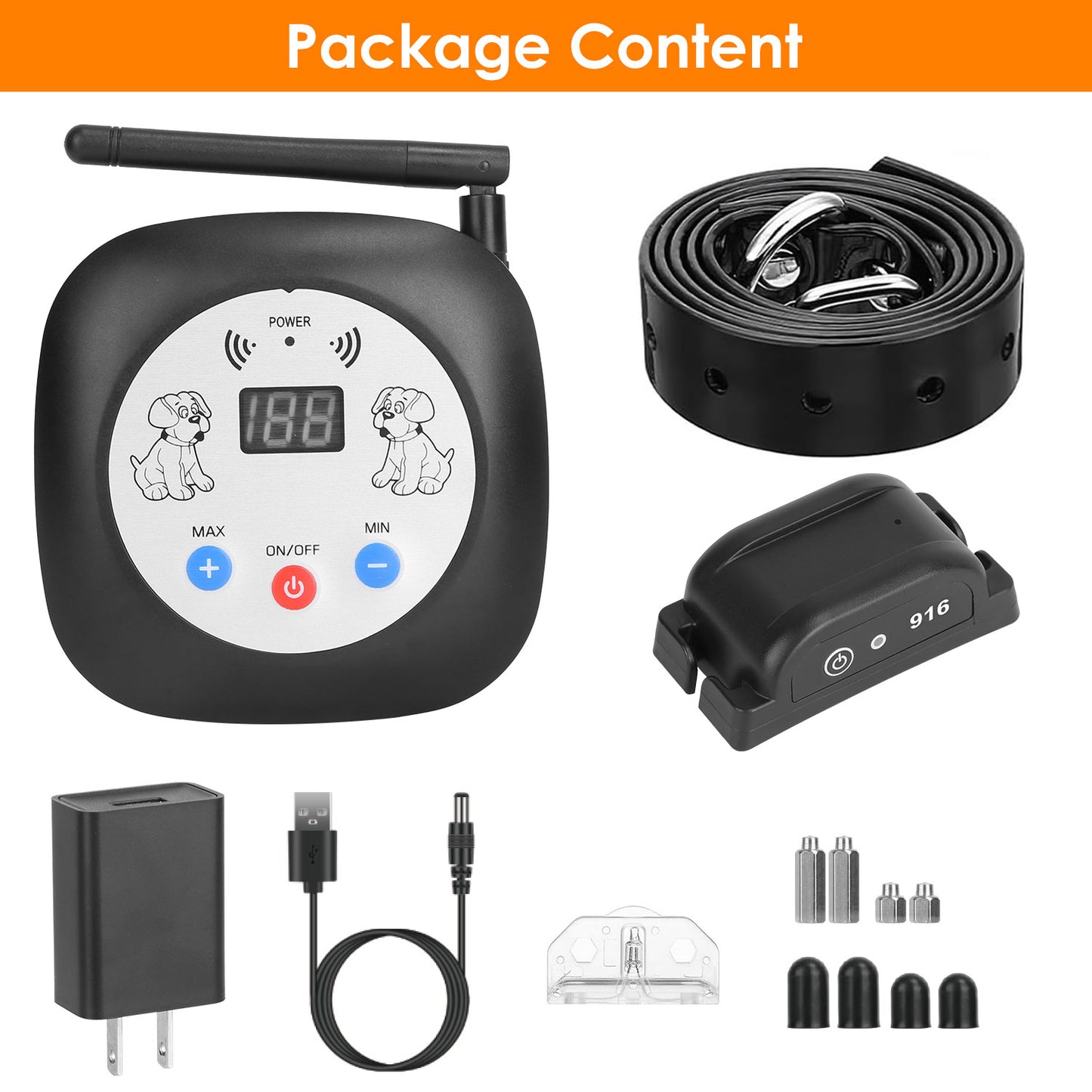 Wireless GPS Dog Fence System 328FT, Rechargeable Collar with Beep & Vibration for All Dog Sizes