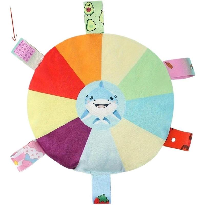 Interactive Plush Dog Toys – Flying Disc & Tug-of-War Chew Toy with Bell | Bite-Resistant, Washable, Turntable Pattern