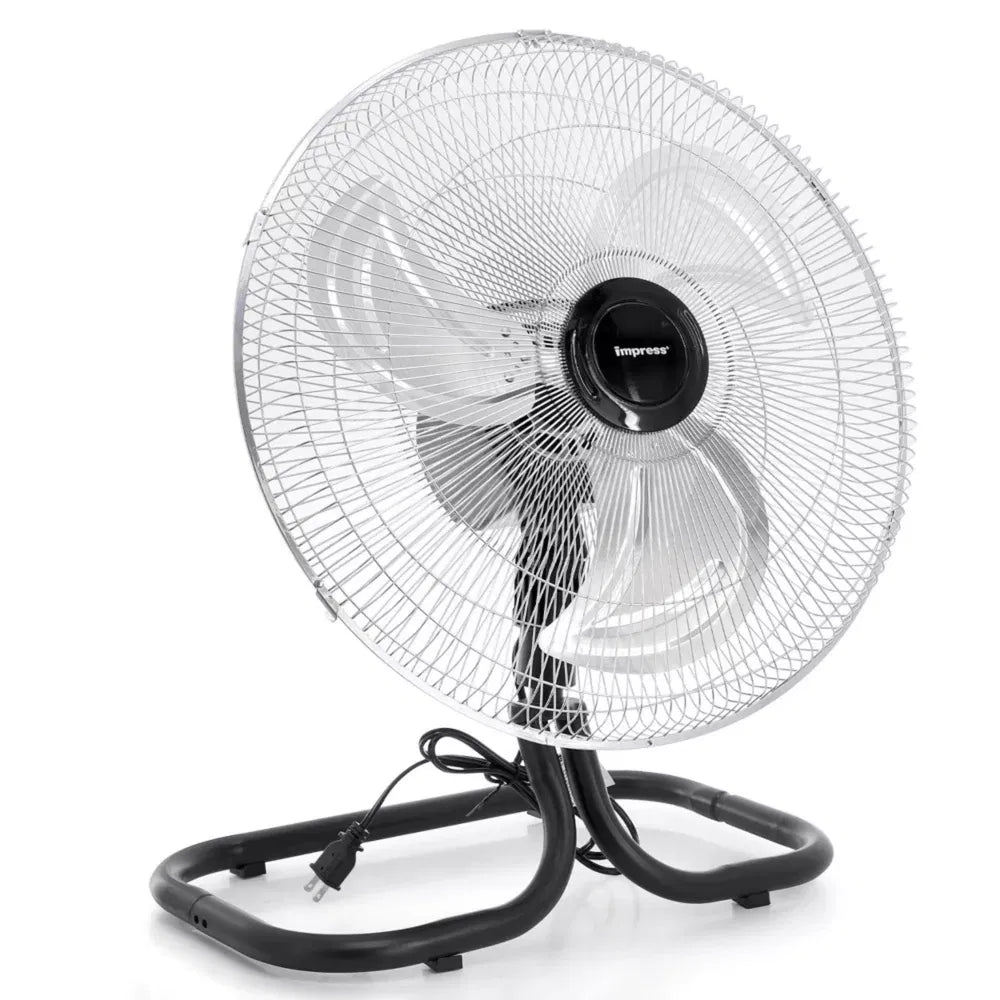 Impress 18-Inch 2-in-1 Chrome Hi-Speed Oscillating Industrial Fan