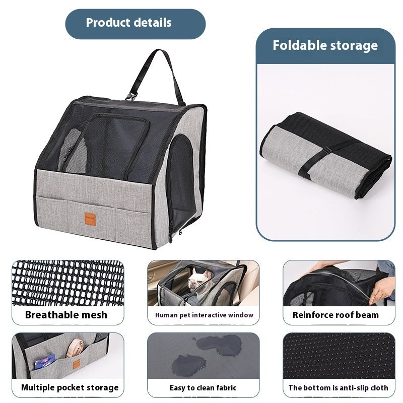 Foldable Waterproof Car Pet Mat – Durable, Thickened Dog Travel Cushion