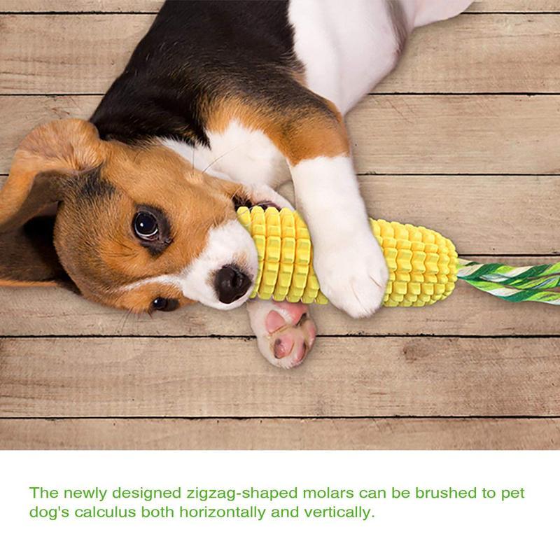 PROKEl Corn Stick Dog Chew Toy – Squeaky Rope for Small, Medium & Large Breeds, 5.8"