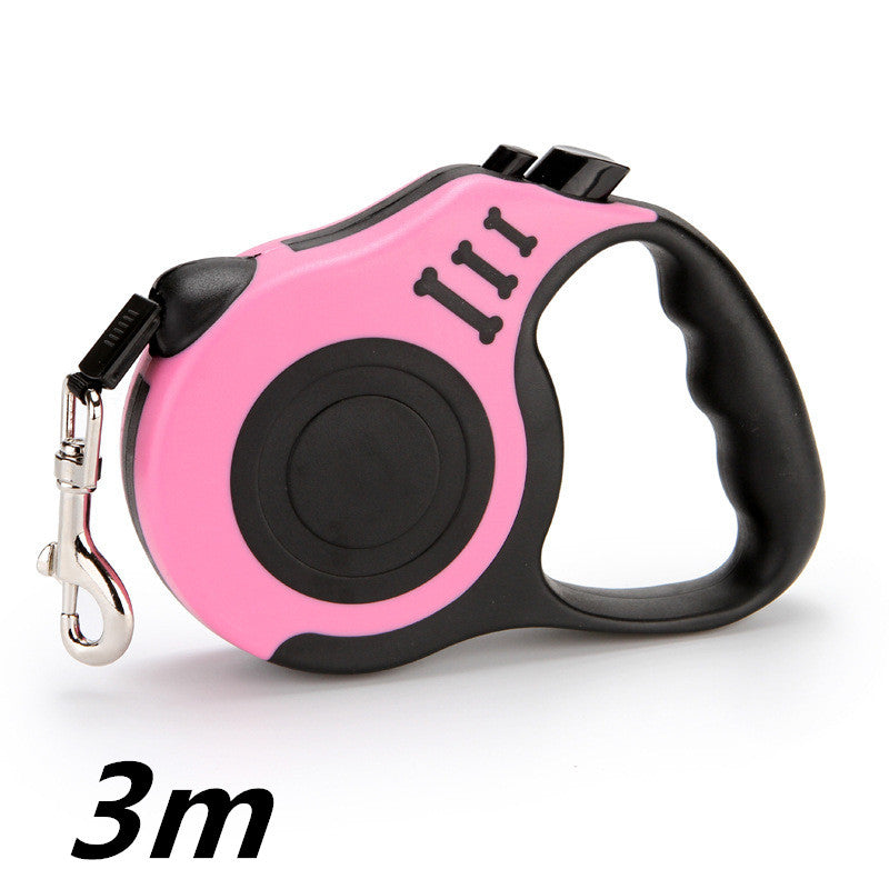 Automatic Retractable Dog Leash – Telescopic Traction Rope with One-Button Lock
