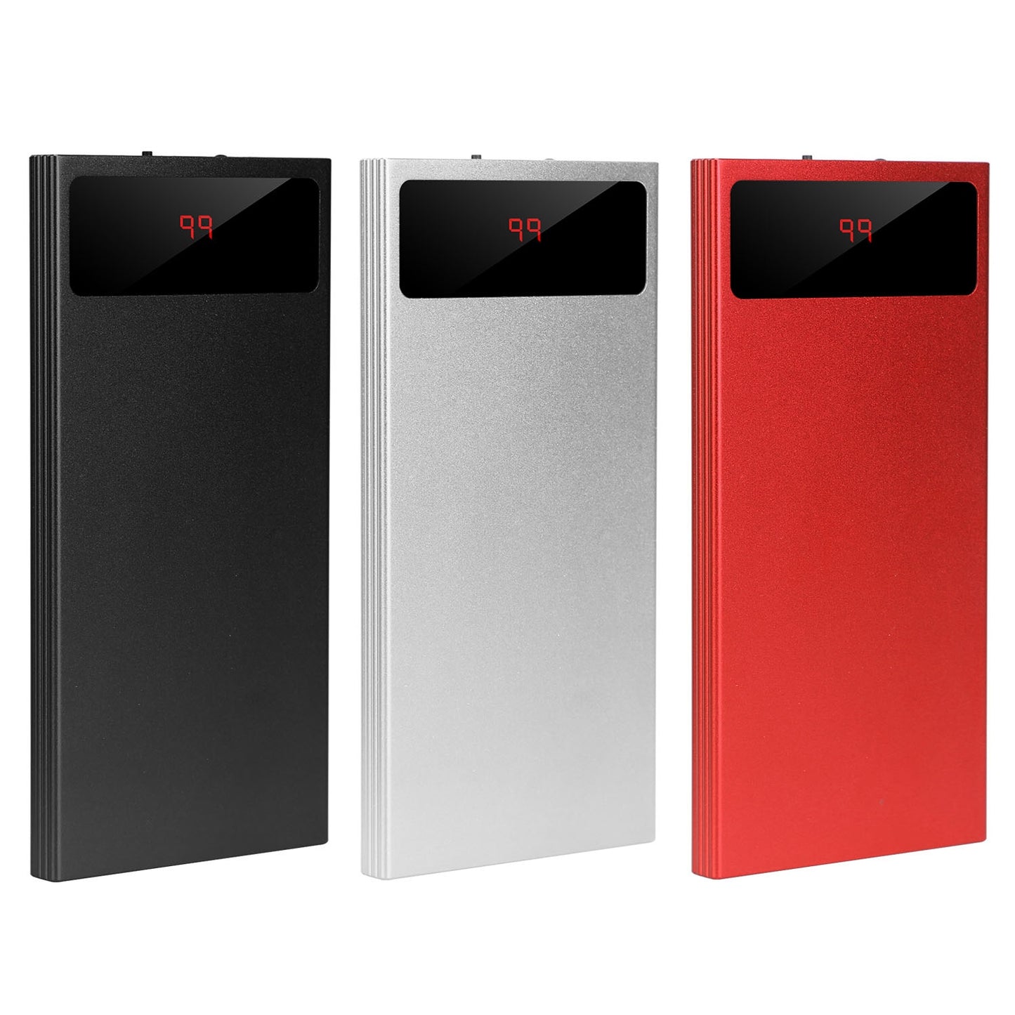 20000mAh Ultra-Thin Power Bank With Dual USB, Flashlight & Battery Display