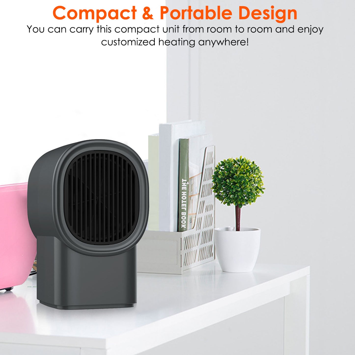 400W Portable Mini Desktop Space Heater Personal Small Heater
