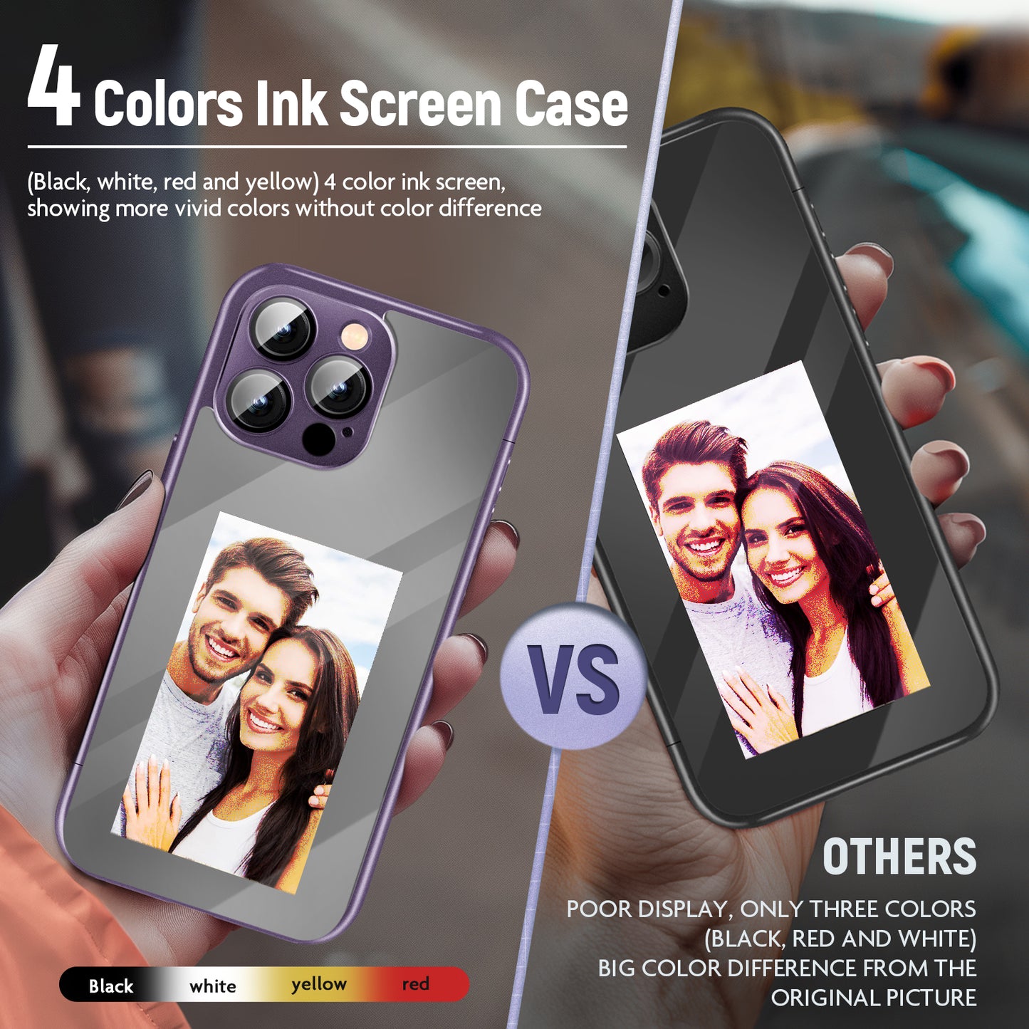 iPhone 15 Pro Max NFC Ink Screen Flip Custom DIY Case