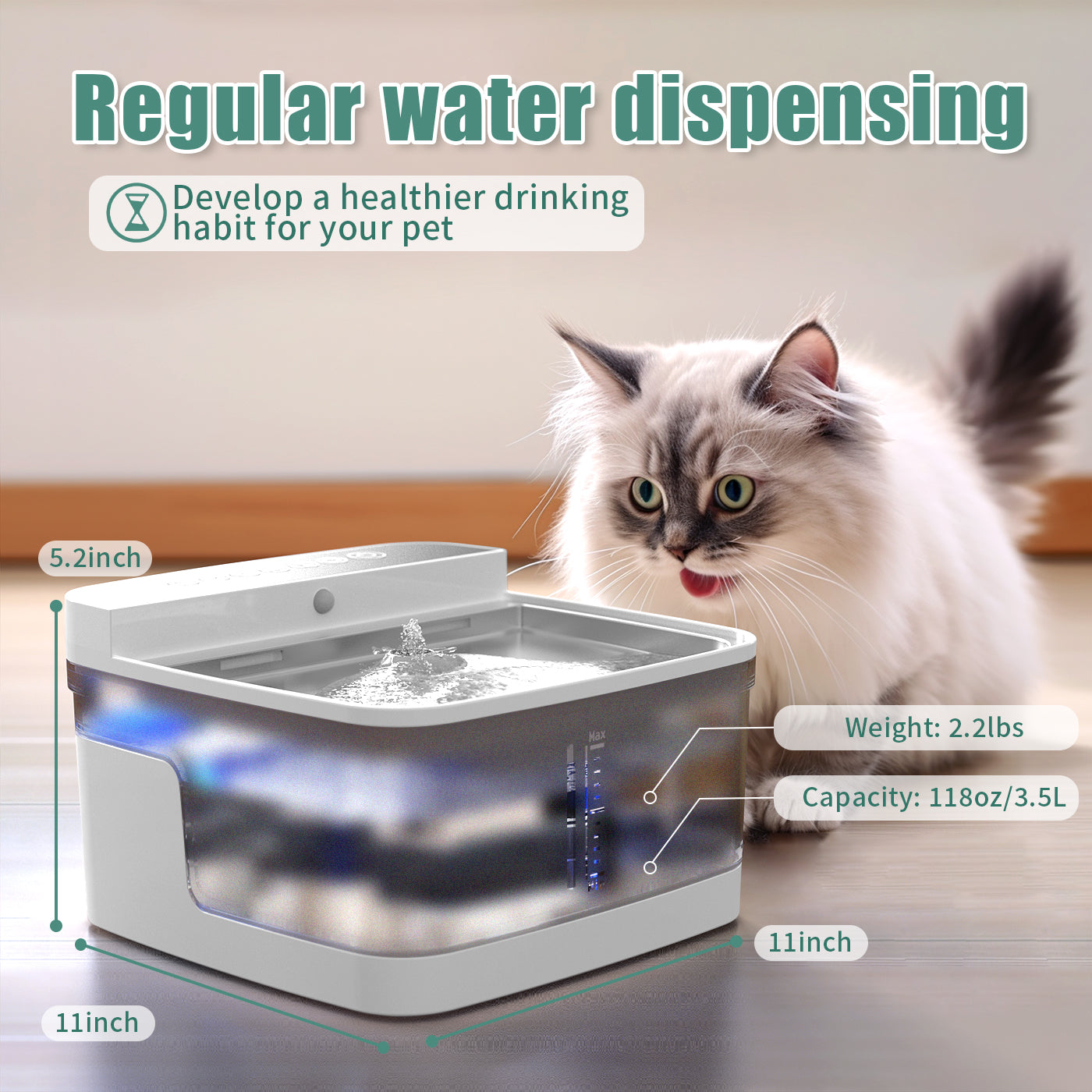 Automatic Pet Water Dispenser | Large Capacity Drinking Fountain for Dogs & Cats