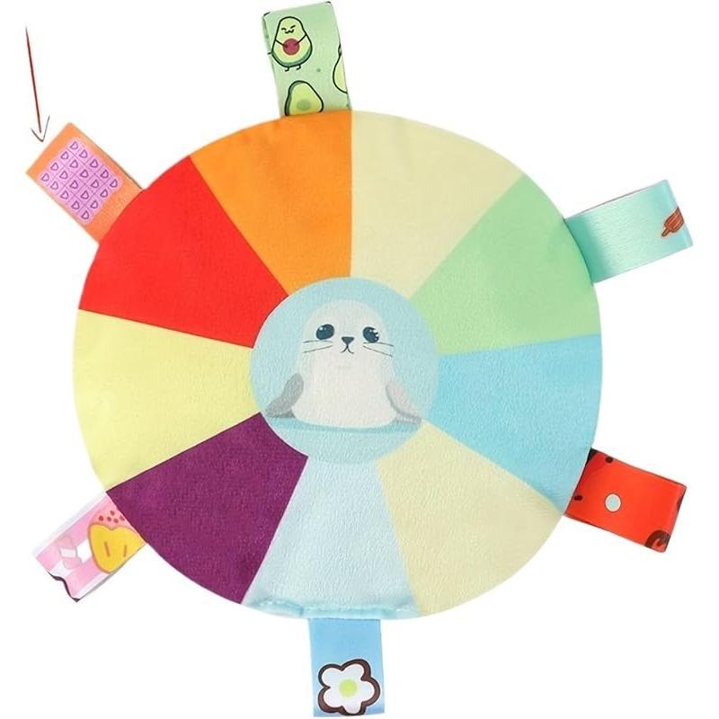 Interactive Plush Dog Toys – Flying Disc & Tug-of-War Chew Toy with Bell | Bite-Resistant, Washable, Turntable Pattern