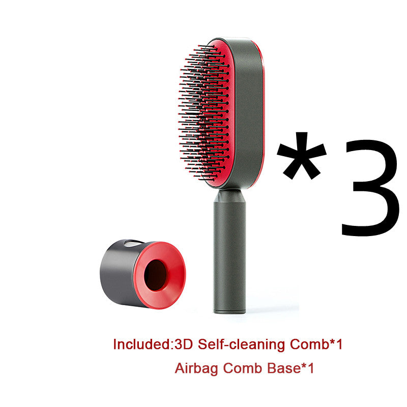 Self-Cleaning Hair Brush – Scalp Massage & Anti-Static Comb