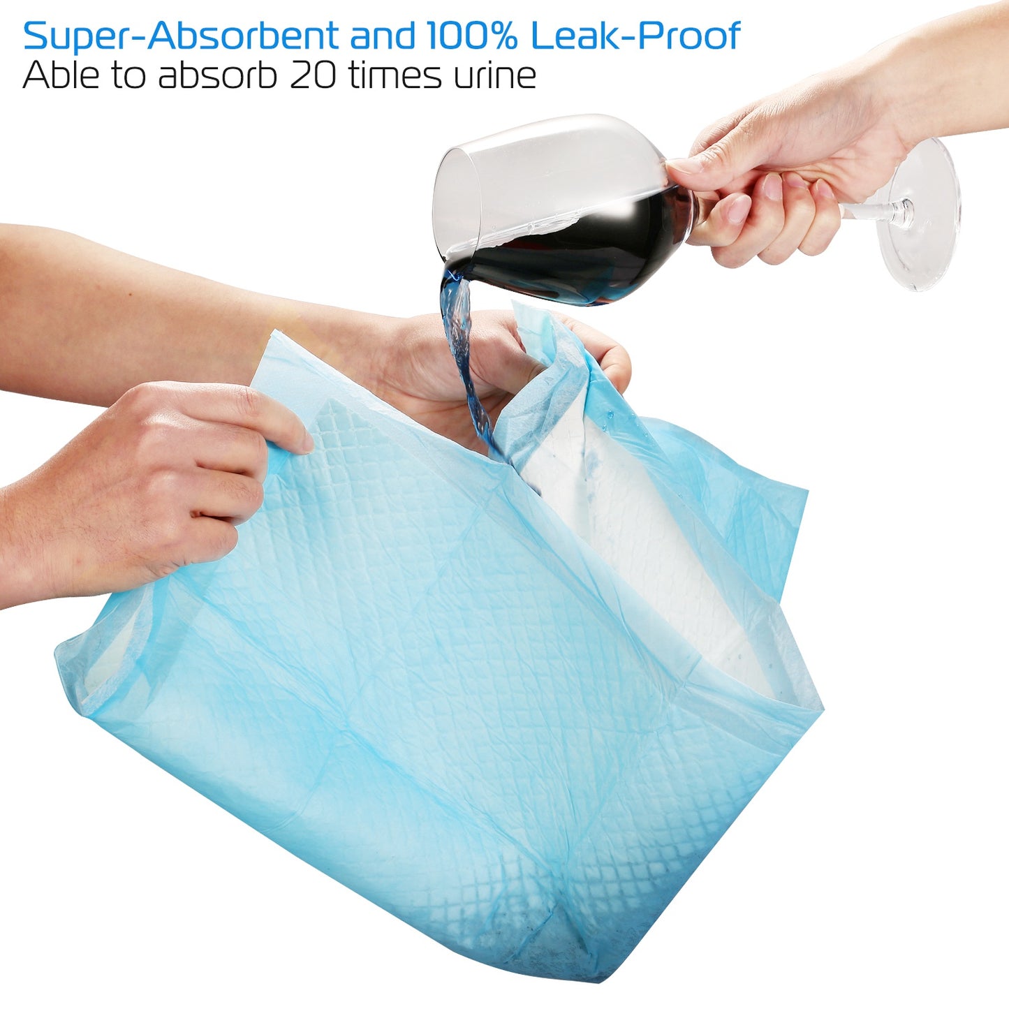 50-Pack Puppy Training Pads – Absorbent Dog & Cat Pee Pads (24×18 in)