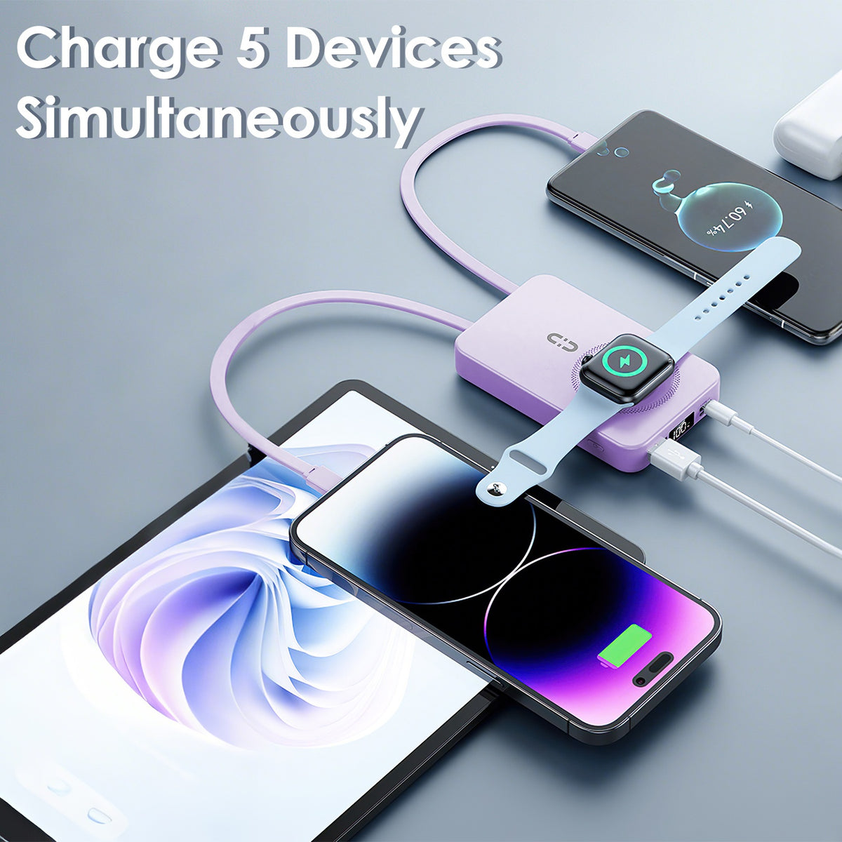 10000mAh portable magnetic phone charger