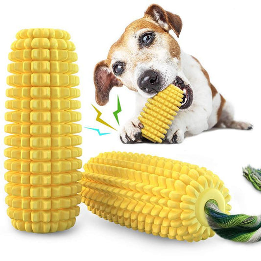 PROKEl Corn Stick Dog Chew Toy – Squeaky Rope for Small, Medium & Large Breeds, 5.8"