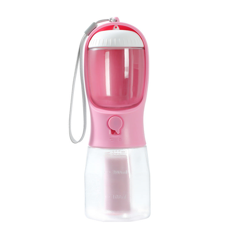 Portable 3-in-1 Dog Water Cup with Food Storage & Poop Bag Dispenser