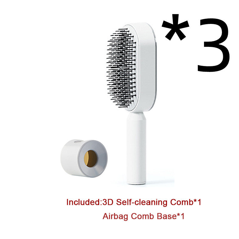 Self-Cleaning Hair Brush – Scalp Massage & Anti-Static Comb