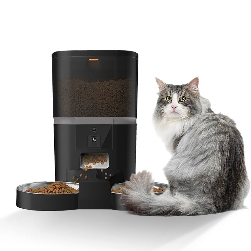 Smart Automatic Pet Feeder with HD Camera & Adjustable Feeding Control