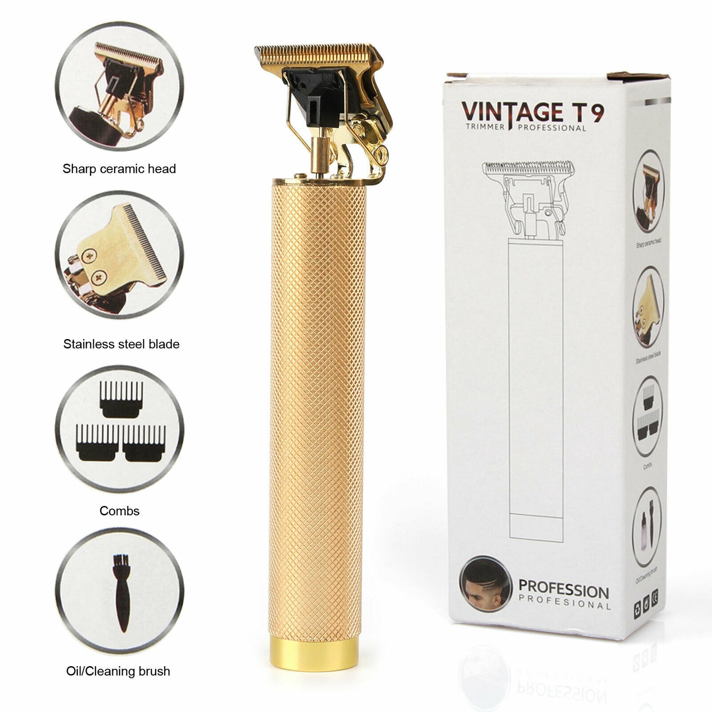 USB Rechargeable Electric Hair Clippers & Beard Trimmer for Men