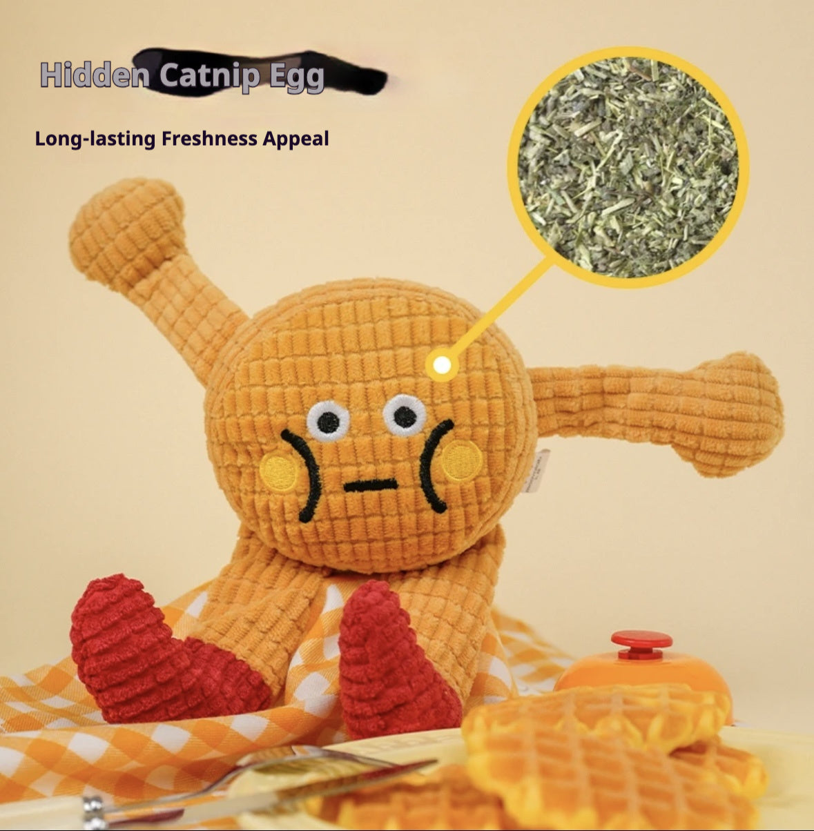 Adorable Squeaky Catnip Chew Toy for Cats & Dogs – Durable, Fun, and Teeth-Cleaning