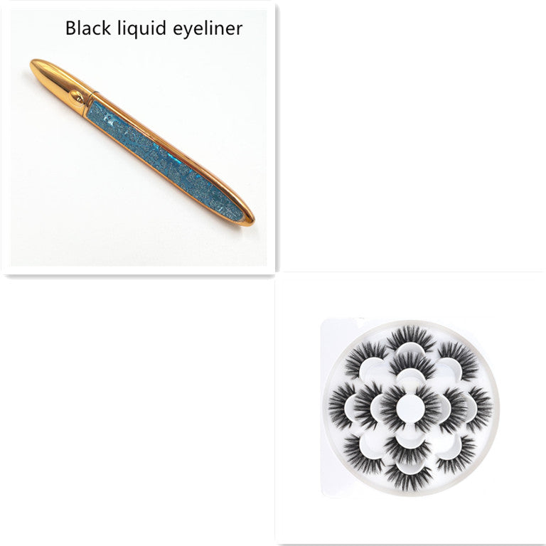 Multicolor Self-Adhesive Eyeliner with False Eyelashes – Easy, Long-Lasting Eye Makeup