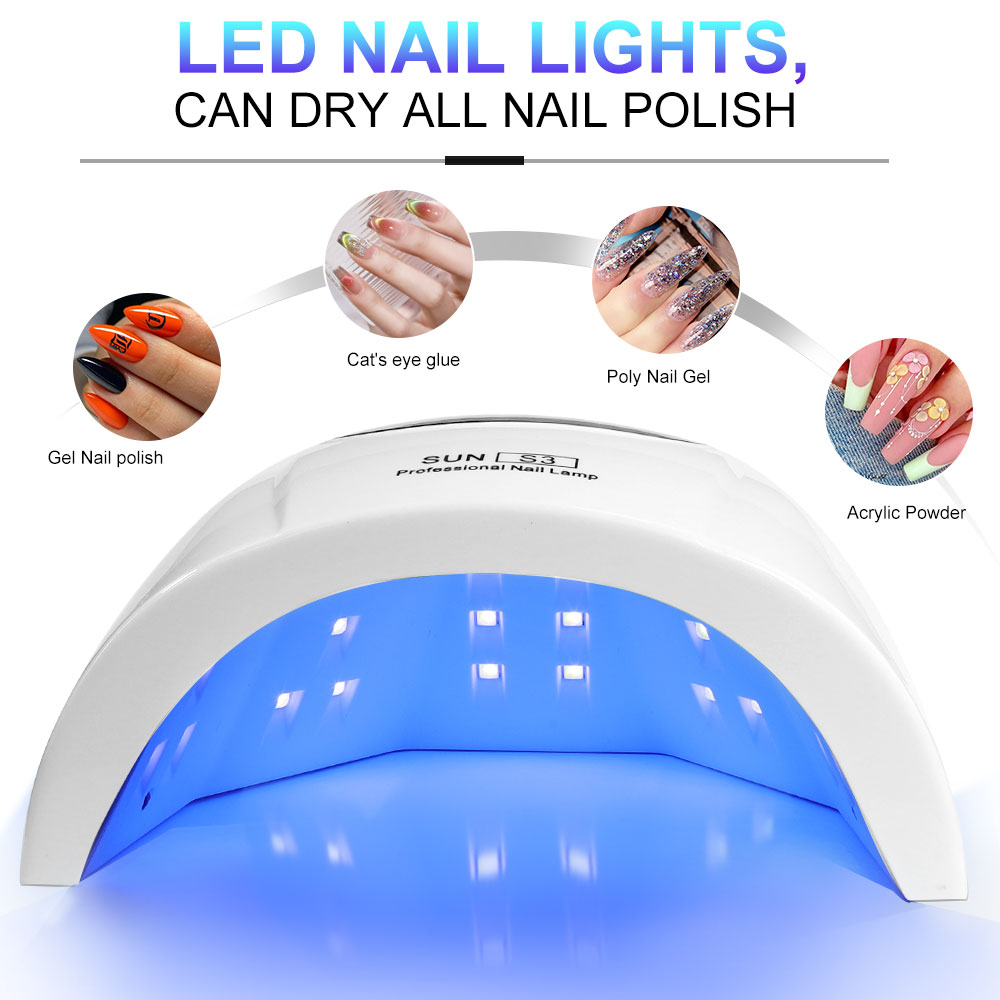 UV LED Nail Lamp With 3 Timers, Smart Sensor & LCD Display for Gel Nails